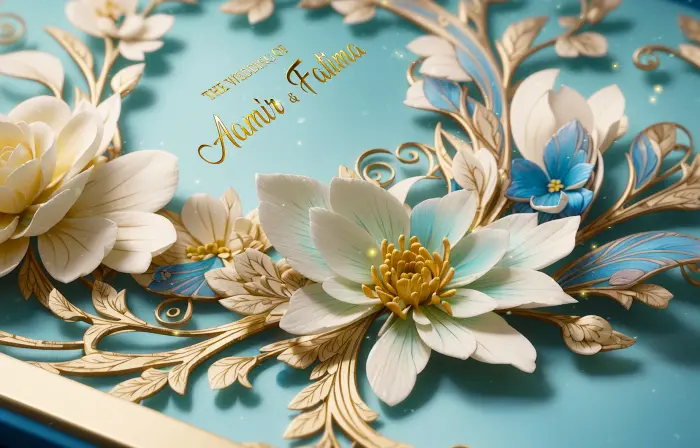 Elegant 3D Nikah Invitation Floral Slideshow